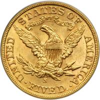 1901-S $5 Liberty. PCGS MS62 - 2