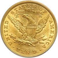 1907 $10 Liberty. PCGS AU58 - 2