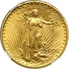 1908 $20 St. Gaudens. No Motto. NGC MS63