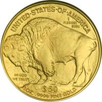 2007 $50 Gold Buffalo. NGC MS70 - 2