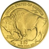 2007 $50 Gold Buffalo. NGC MS70 - 2