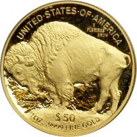 2009-W $50 Gold Buffalo. ANACS PF70 - 2