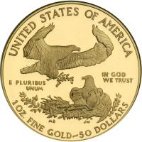 1988-W $50 Gold Eagle. NGC PF70 - 2