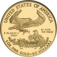 1998-W $50 Gold Eagle. NGC PF70 - 2