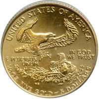 1999-W $5 Gold Eagle. ANACS MS70 - 2