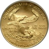 1999-W $10 Gold Eagle. ANACS MS70 - 2