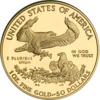 1999-W $50 Gold Eagle. NGC PF70 - 2