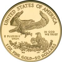 2001-W $50 Gold Eagle. NGC PF70 - 2