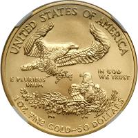 2011-W $50 Gold Eagle. NGC MS70 - 2