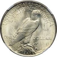 1923 Peace Dollar. NGC MS66 - 2