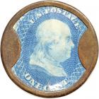 "J. GAULT" EP-16, HB-126, S-93, 1&cent; Plain frame. EF