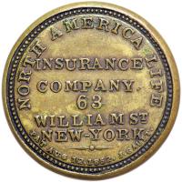 "NORTH AMERICAN LIFE INSURANCE COMPANY" EP-24, HB-188, S-140a, 1&cent; "INSURANCE" in straight line. VF - 2