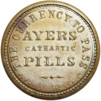 "AYER'S CATHARTIC PILLS" EP-32A, HB-6, S-3, 3&cent; Long arrows. EF - 2