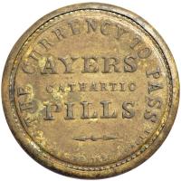 "AYER'S CATHARTIC PILLS" EP-32A, HB-6, S-3, 3&cent; Long arrows. VF - 2