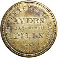 "AYER'S CATHARTIC PILLS" EP-32A, HB-6, S-3, 3&cent; Long arrows. Choice VF - 2