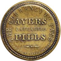 "AYER'S CATHARTIC PILLS" EP-32A, HB-6, S-3, 3&cent; Long arrows. VF - 2