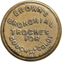 "BROWN'S BRONCHIAL TROCHES" EP-38, HB-63, S-32 3&cent;. VF - 2