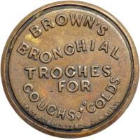 "BROWN'S BRONCHIAL TROCHES" EP-38, HB-63, S-32 3&cent;. VF - 2