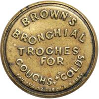 "BROWN'S BRONCHIAL TROCHES" EP-38, HB-63, S-32 3&cent;. VF - 2