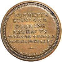 "BURNETT'S STANDARD COOKING EXTRACTS" EP-40, HB-82, S-53 3&cent;. EF - 2