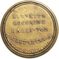 "BURNETT'S COCOAINE KALLISTON" EP-69, HB-75, S-46 5&cent;. Choice VF - 2