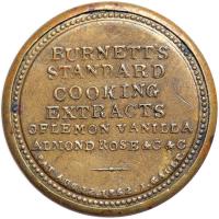 "BURNETT'S STANDARD COOKING EXTRACTS" EP-70, HB-83, S-54 5&cent;. EF - 2