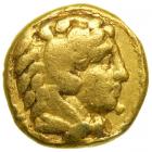 Macedonian Kingdom. Phillip II, 359-336 BC. Gold 1/8 Stater (1.01g). VF