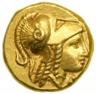 Macedonian Kingdom. Alexander III, the Great, 336-323 BC. Gold 1/4 Stater (2.16g). EF