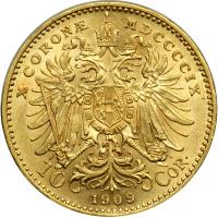 Austria. 10 Corona, 1909. EF - 2