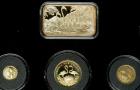 Bahamas. Flamingo Gold Set: 25, 10 and 5 Dollars, 1992. PF