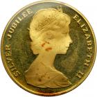 Bermuda. 3 Piece Proof Set: Gold 100 and 50 Dollars, plus silver 25 Dollars, 1977. PF