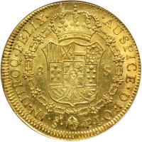 Chile. 8 Escudos, 1817-So FJ. NGC AU55 - 2