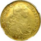 Colombia. 8 Escudos, 1795- JF (Popayan). NGC AU53