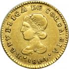 Colombia. Escudo, 1824-FM (Popayan). VF