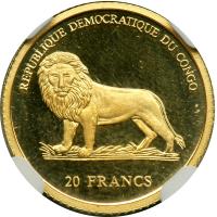 Congo (Republic). 20 Francs, 2003. NGC PF69 - 2