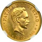 Cuba. 2 Pesos, 1915. NGC UNC