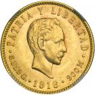 Cuba. 5 Pesos, 1916. NGC MS62