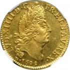 France. 1 Louis d'or, 1695-D (Lyon). NGC AU58