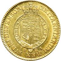 Great Britain. &frac12; Guinea, 1804. VF - 2