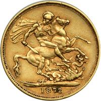 Great Britain. Sovereign, 1872. VF - 2
