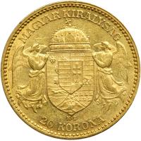 Hungary. 20 Korona, 1893-KB. EF - 2