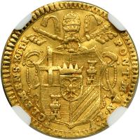 Italian States - Papal/Roman States. &frac12; Zecchino, 1758. NGC EF - 2