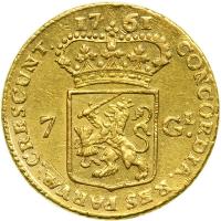 Netherlands - Groningen. 7 Gulden, 1761. VF - 2