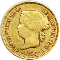 Philippines. Peso, 1868. EF - 2