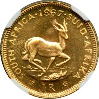 South Africa. 1 Rand, 1967. NGC PF67 - 2