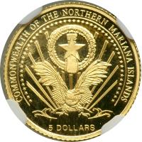 Marianas (Northern). 5 Dollars, 2004. NGC PF69 - 2
