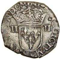 France. &frac14; Quart d' ecu, 1592-T (Nantes). NGC VF - 2