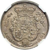 Great Britain. Shilling, 1821. NGC AU - 2