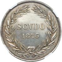 Italian States - Papal/Roman States. Scudo, 1846-R. NGC AU - 2