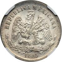 Mexico. 25 Centavos, 1885-Mo M. NGC UNC - 2